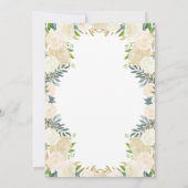 Ivory Watercolor Floral | Goldhochzeit Einladung (Rückseite)