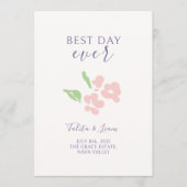 Ivory | Watercolor Floral Wedding Flat Program Programm (Vorderseite)