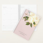 Ivory Watercolor Florals auf Blush Planer (Anzeige)
