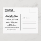 IVORY WATERCOLOR SPLASH | SAVE THE DATE POSTCARD ANKÜNDIGUNGSPOSTKARTE (Rückseite)