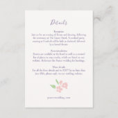 Ivory | Watercolor Wedding Details Enclosure Card Begleitkarte (Vorderseite)