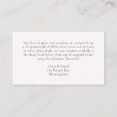 Ivory | Watercolor Wedding Registry Enclosure Card Begleitkarte (Rückseite)