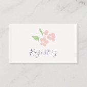 Ivory | Watercolor Wedding Registry Enclosure Card Begleitkarte (Vorderseite)