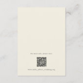 Ivory Wedding Details Qr Code Enclosure Card Einladung (Rückseite)