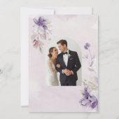 Ivory Wedding Invitation | Mauve Floral Design Einladung (Rückseite)