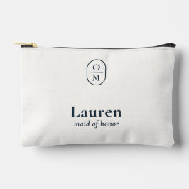 Ivory | Wedding Monogram Bridesmaid Gift  Zubehörtasche