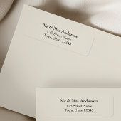 Ivory Wedding Return Address