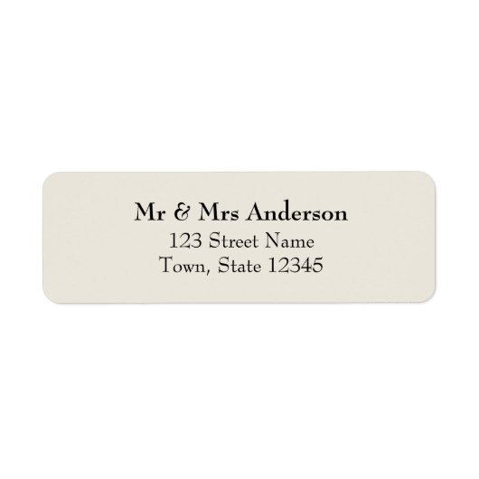Ivory Wedding Return Address (Vorne)
