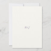 Ivory | Whimsical Floral Arch Script Wedding Einladung (Rückseite)