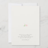 Ivory | Whimsical Floral Wedding Invitation Einladung (Rückseite)