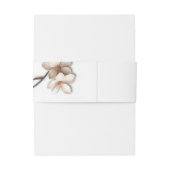 Ivory White 3D Magnolia Wedding  Einladungsbanderole (Rückseitenbeispiel)