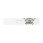 Ivory White 3D Roses Wedding Einladungsbanderole (Flach)