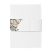 Ivory White 3D Roses Wedding Einladungsbanderole (Rückseitenbeispiel)