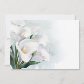 Ivory White Calla Lily Wedding Einladung (Rückseite)