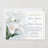 Ivory White Calla Lily Wedding Einladung (Vorderseite)