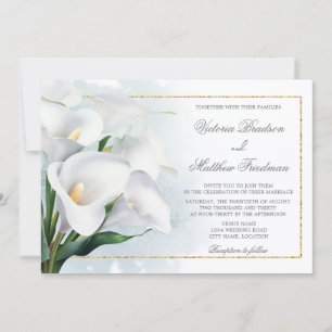 Ivory White Calla Lily Wedding Einladung