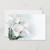 Ivory White Calla Lily Wedding RSVP Karte (Rückseite)
