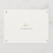 Ivory & White | Chic Wedding RSVP Response  Postkarte (Vorderseite)