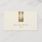 Ivory White Creamy Glitzer Gold Artistic Geometry Visitenkarte (Vorderseite)
