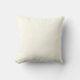 Ivory White FFFFF0 Solid Color Design Kissen