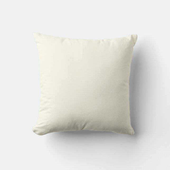 Ivory White FFFFF0 Solid Color Design Kissen (Vorderseite)