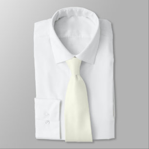 Ivory White FFFFF0 Solid Color Design Krawatte