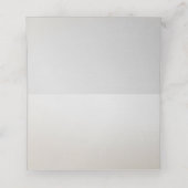 Ivory White Floral Gold Blätter Platzkarte (Innenseite Aufgefaltet)