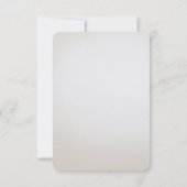 Ivory White Floral Gold Blätter RSVP Card Karte (Rückseite)