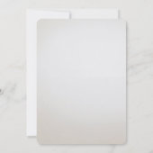 Ivory White Floral Gold Blätter Verlobung Einladung (Rückseite)