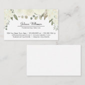 Ivory White Floral Simple Personal Beruflich Visitenkarte (Vorne/Hinten)