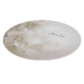 Ivory White Flowers Cutting Board Schneidebrett (Ecke)