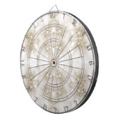 Ivory White Flowers Dartboard Dartscheibe (Vorderseite rechts)