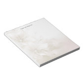 Ivory White Flowers Notepad Notizblock (angewinkelt)