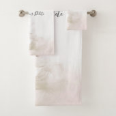 Ivory White Flowers Towel Set (Insitu)