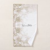Ivory White Flowers Towel Set (Handtuch)