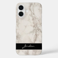 Ivory White polished Marble Stone mit Namen