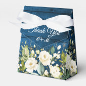 Ivory White Roses Greenery Blumengeschenk Hochzeit Geschenkschachtel (Vorderseite)