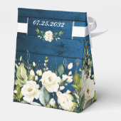 Ivory White Roses Greenery Blumengeschenk Hochzeit Geschenkschachtel (Rückseite)