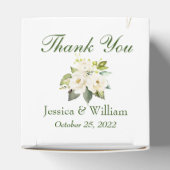 Ivory White Roses Greenery Blumengeschenk Hochzeit Geschenkschachtel (Oben)