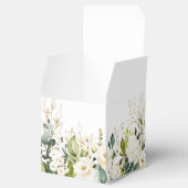Ivory White Roses Greenery Blumengeschenk Hochzeit Geschenkschachtel (Geöffnet)