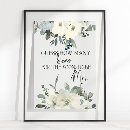 Ivory White Roses rät wie viele Kisses Game Poster