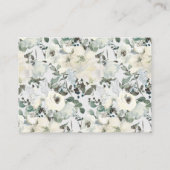 Ivory White Roses Wie viele Kisses Bridal Spiel Begleitkarte (Rückseite)