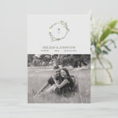 Ivory White Watercolor Floral Save the Date (Stehend Vorderseite)