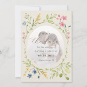 Ivory Wildflower Photo Save The Date (Vorderseite)