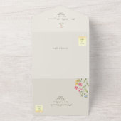 Ivory Wildflower Photo Wedding All In One Einladung (Außenbereich)