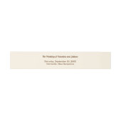 Ivory with Brown Typography Wedding Einladungsbanderole (Flach)