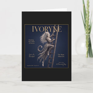 Ivoryne Leopard Cover Girl steigt die Leiter hinau Karte