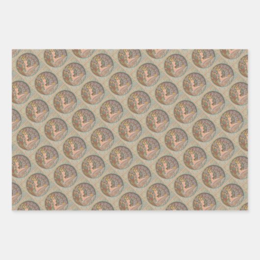 Ivy - Alphonse Mucha Geschenkpapier Set (Vorderseite 3)