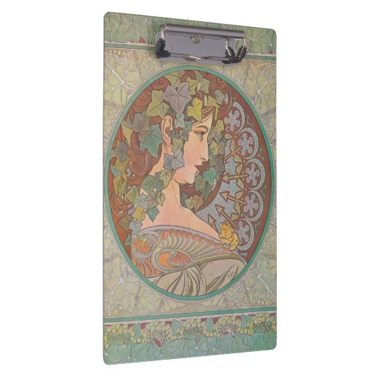 Ivy - Alphonse Mucha Klemmbrett (Rechts)