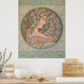 Ivy - Alphonse Mucha Poster (Küche)